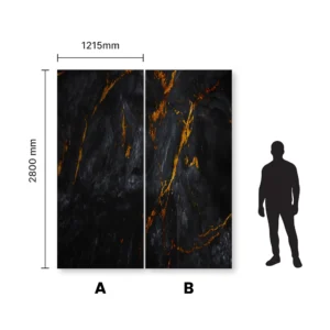 Płyta węglowa PCV marmurowy Dark Lava Premium - wymiary