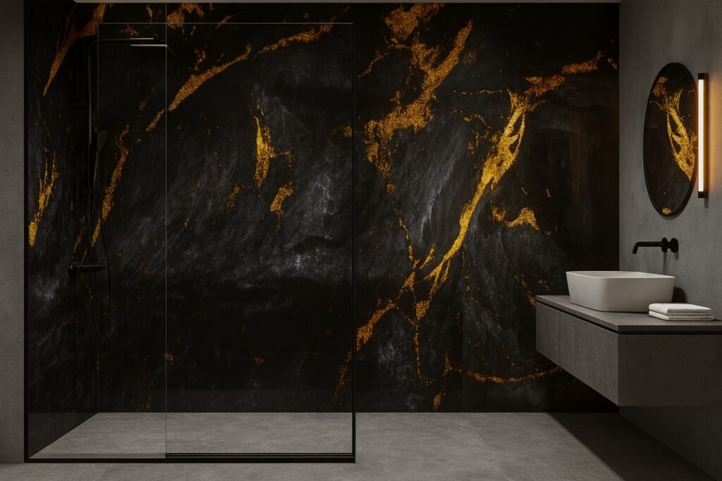 Płyty PCV Dark Lava Premium w łazience