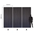 Panel węglowy drewniany Chocolate Wood - wymiary