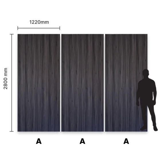 Panel węglowy drewniany Chocolate Wood - wymiary