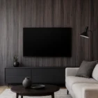 Płyta węglowa drewnopodobna chocolate wood w salonie