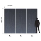 Panel węglowy drewnopodobny ciemny Dark Wood - wymiary