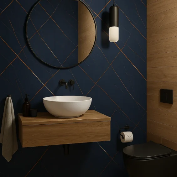 Dark Gold Mat Stone Łazienka Panel węglowy Dark Gold Mat Stone do łazienki