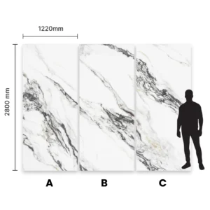 Panel węglowy kamienny szary Light Grey Stone - wymiary