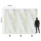 Płyta węglowa PCV Marmurowy Light Galaxy Premium - wymiary 2800mm x 1215mm