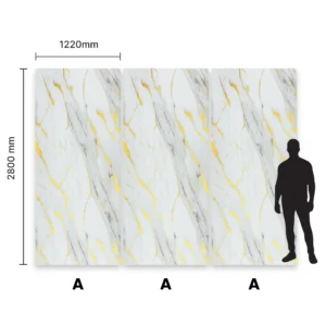 Płyta węglowa PCV Marmurowy Light Galaxy Premium - wymiary 2800mm x 1215mm