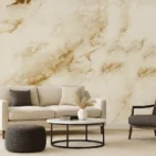 Płyta węglowa PCV marmurowe Light Sand Premium w salonie