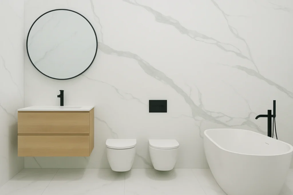 Płyty PCV Light White Premium w łazience