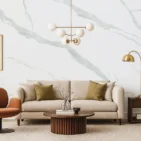 Płyty PCV Light White Premium w salonie