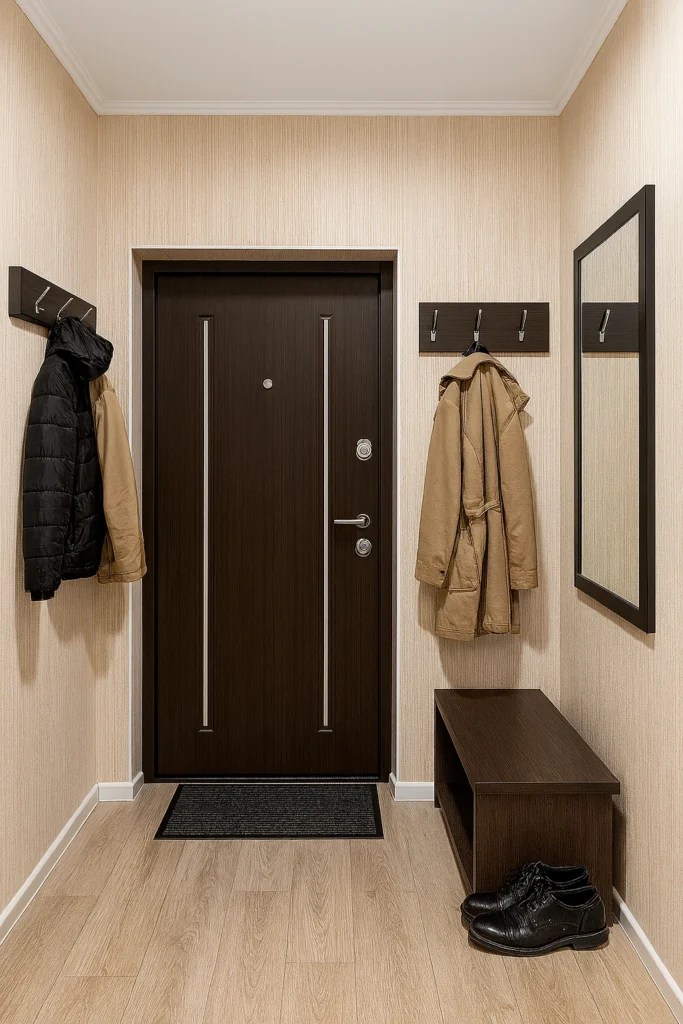 Płyta węglowa imitująca drewno Light Wood w korytarzu