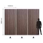 Panel węglowy drewniany Nut Wood - wymiary realne 2800mm x 1220mm