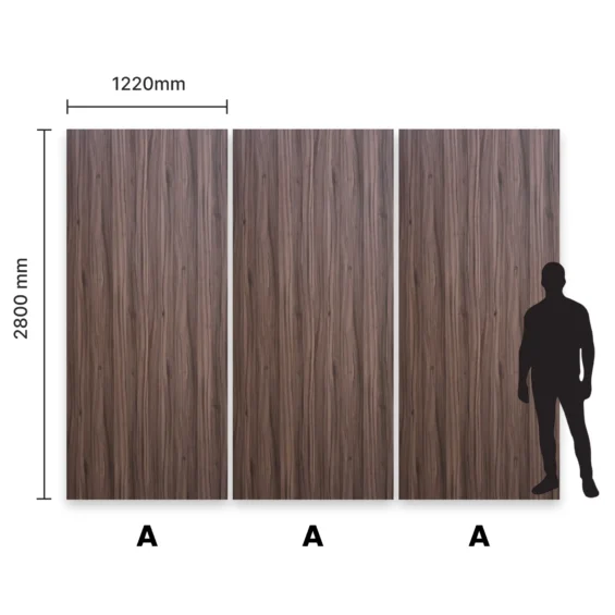 Panel węglowy drewniany Nut Wood - wymiary realne 2800mm x 1220mm