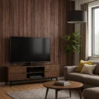 Płyty węglowe drewniane Nut Wood w salonie