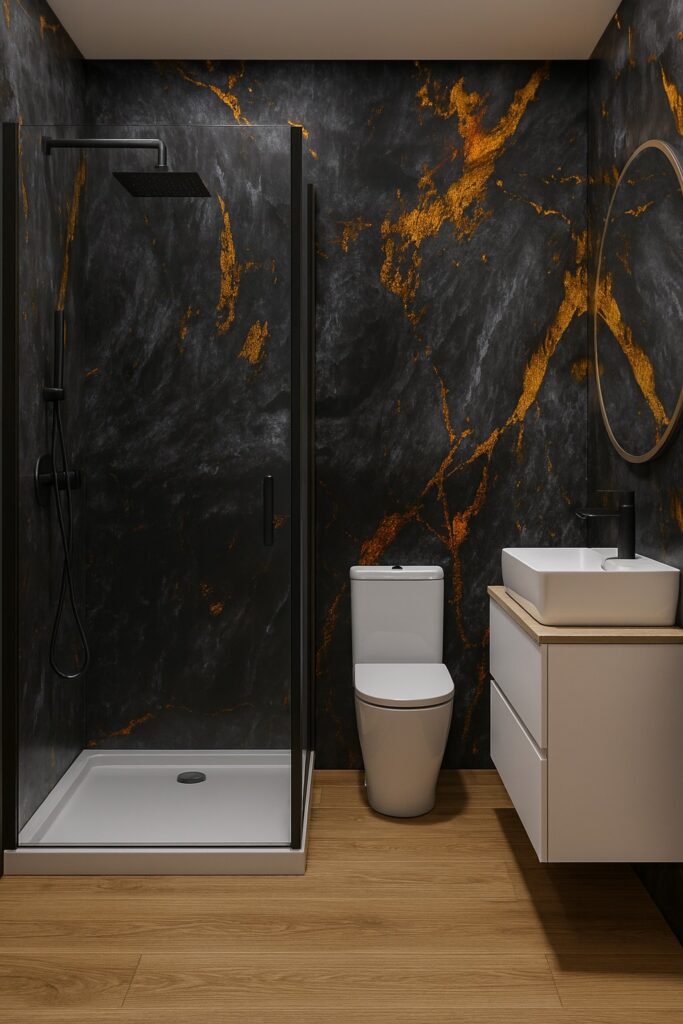 Płyty PCV Dark Lava Premium do łazienki