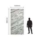 Realne wymiary forniru kamiennego SNOW STONE 2800mm x 1220mm