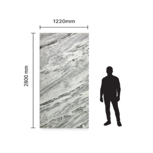 Realne wymiary forniru kamiennego SNOW STONE 2800mm x 1220mm
