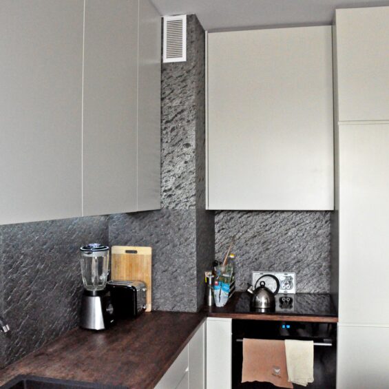 realizacja kuchni fornirem kamiennym sparkle stone Realizacja kuchni fornirem kamiennym sparkle Stone