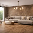 Wizualizacja salonu kamieniem w rolce Earth Stone firmy Marblex