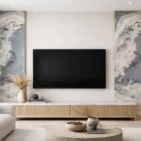 Wizualizacja salonu kamieniem w rolce Pandora Stone firmy Marblex